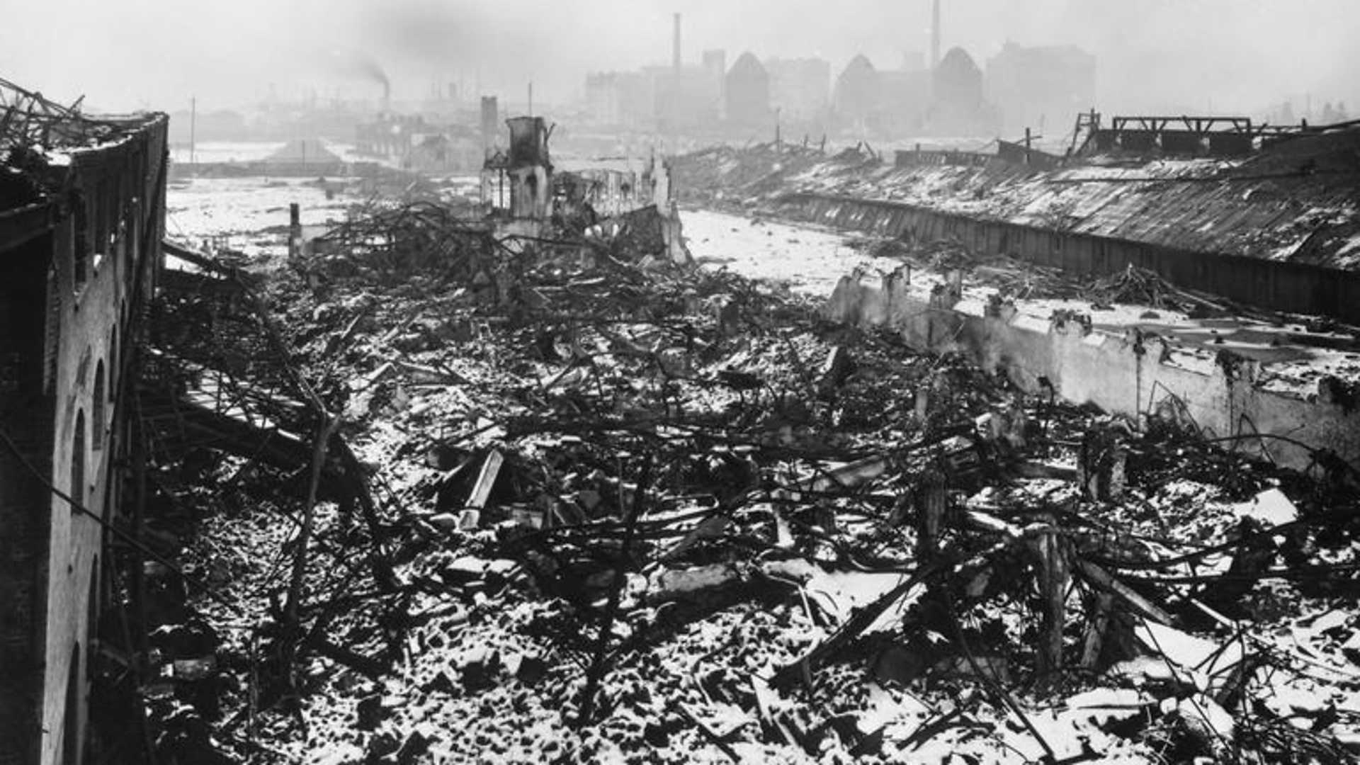 ravages causes par l explosion Brunner Mond and Co Silvertown